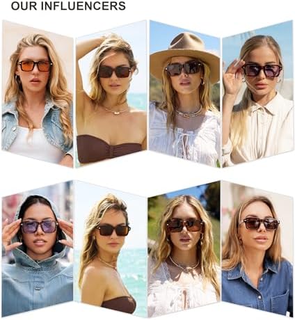SOJOS Trendy Square Polarized Sunglasses For Women Men Retro Vintage Womens Mens Rectangle Shades SJ2345