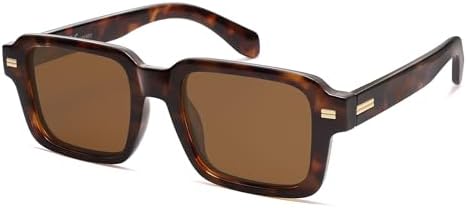SOJOS Trendy Square Polarized Sunglasses for Women Men Retro Vintage Womens Mens Rectangle Shades SJ2345