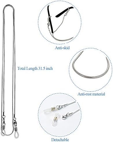 Stainless Steel Eyeglass Holder Chain 80cm Eyeglass Necklace Chain