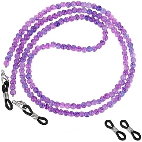 Stylish Eyeglass Chain Healing Crystal Chains Beaded Sunglass Chain Women Eyewear Retainer Chain Around Neck Wear