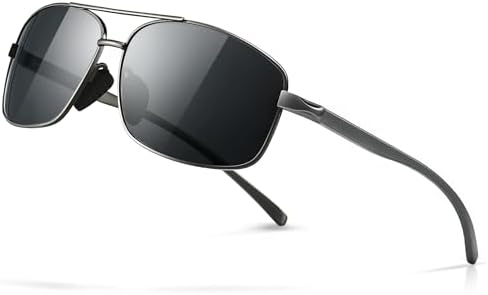 SUNGAIT Ultra Lightweight Rectangular Polarized Sunglasses UV400 Protection