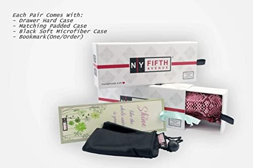 The French (Bling) Fleur De Lis Women Reading Glasses With (Clear + Aurora Borealis) Austrian Crystals (Black) Rectangular