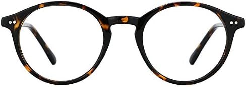 TIJN Blue Light Blocking Glasses Men Women Vintage Thick Round Rim Frame Eyeglasses