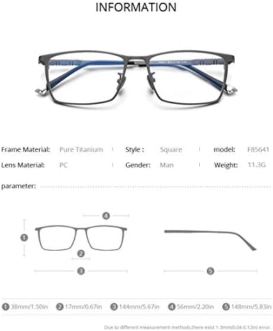 Titanium Glasses Frame For Men Square Eyewear Full Optical Eyeglasses F85641