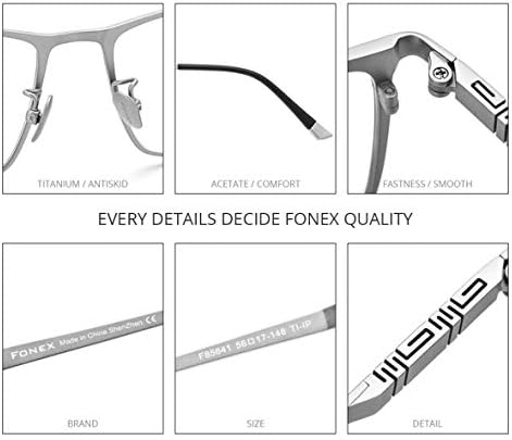 Titanium Glasses Frame For Men Square Eyewear Full Optical Eyeglasses F85641