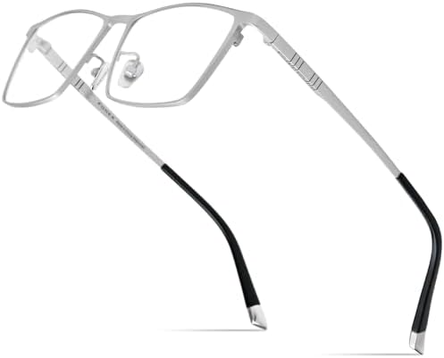 Titanium Glasses Frame for Men Square Eyewear Full Optical Eyeglasses F85641