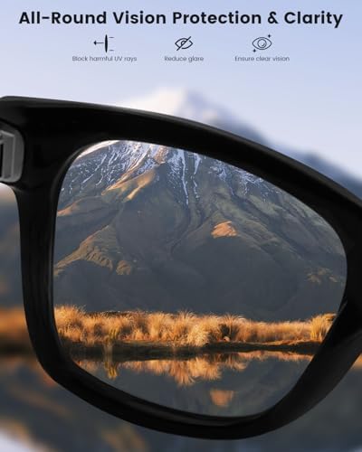 Transitions Lenses For Ray-Ban Meta Wayfarer RW4008 53mm (Large) Clear-to-Gray Replacement Smart Eyeglass Lenses For Men & Women Scratch-Resistant & Ultra Tough