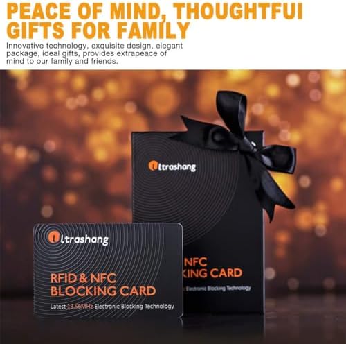 Ultrashang 2Pcs RFID Blocking Card Fuss-free Protection For Entire Wallet Shield Credit Card Protector NFC Bank Debit Blocker Identity Theft Prevention For Passport Travel Security (Ver. 2.0)