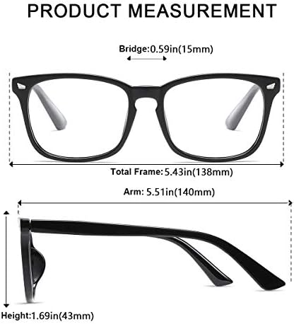 Unisex Stylish Square Non-Prescription Eyeglasses Clear Lens Glasses