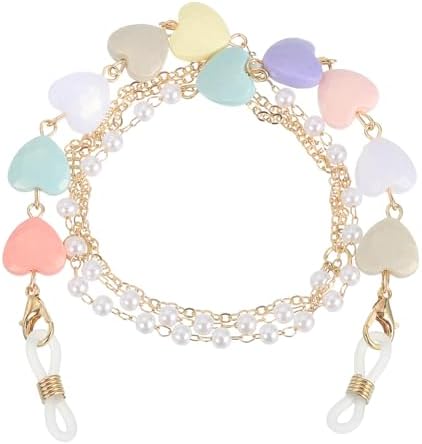 uxcell Beads Eyeglass Chain Pearl Glasses Strap Eyewear Retainer Chain Around Neck Sunglass Holder for Girls Women