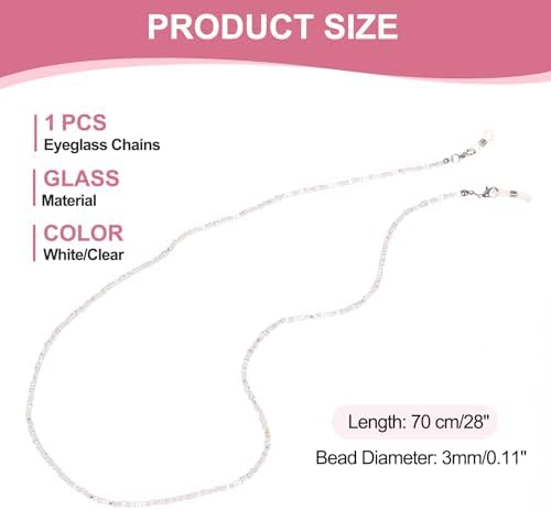 Uxcell Eyeglass Chains For Women Eyeglass Holder Bead Chains Adjustable Sunglasses Lanyards Holder Chains For Glass