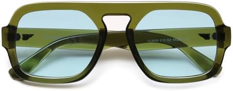 VANLINKER Oversized Retro Square Aviator Sunglasses For Women Men 70s Vintage Style Trendy Big Flat Top Sun Glasses VL9826