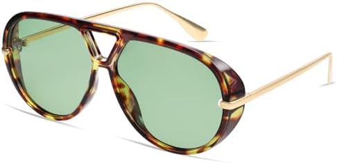 VANLINKER Oversized Trendy Polarized Aviator Sunglasses For Women Men Retro Round Sunglasses Vintage Shield Shades VL9798