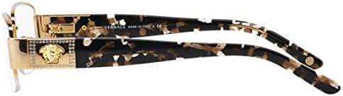 Versace VE 1175B Eyeglasses W/Gold Frame And Non- 53 Mm Diameter Lenses