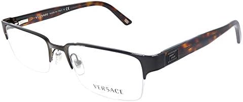 Versace VE 1184 1269 Brushed Brown Metal Rectangle Eyeglasses 53mm