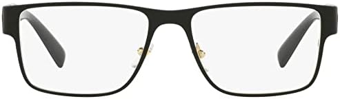 Versace VE 1274 1436 Black Metal Rectangle Eyeglasses 55mm