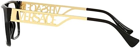 Versace VE 3326U GB1 Black/Gold Plastic Rectangle Eyeglasses 55mm
