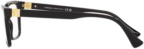 Versace VE 3328 GB1 Black Plastic Rectangle Eyeglasses 56mm