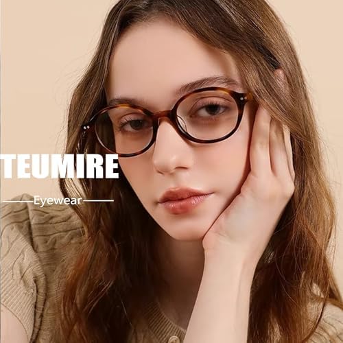 Vintage Round Glasses For Men Women Retro Oval Blue Light Glasses Fake Nerd Eyeglasses