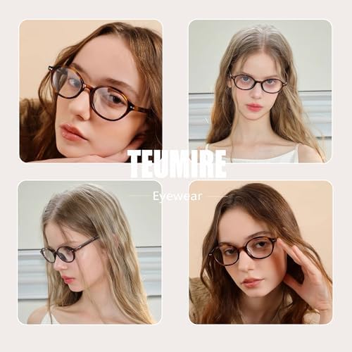 Vintage Round Glasses For Men Women Retro Oval Blue Light Glasses Fake Nerd Eyeglasses