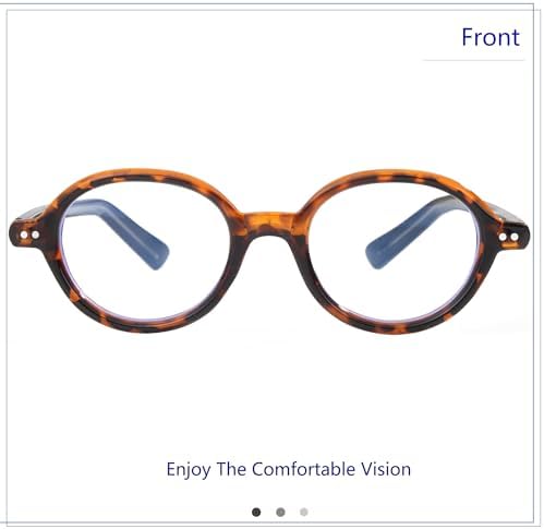 Vintage Round Glasses For Men Women Retro Oval Blue Light Glasses Fake Nerd Eyeglasses