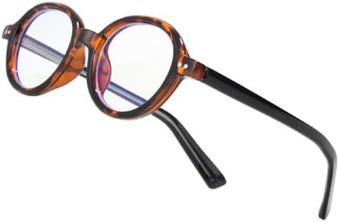 Vintage Round Glasses for Men Women Retro Oval Blue Light Glasses Fake Nerd Eyeglasses
