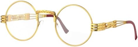 Vintage Round Steampunk Glasses For Mens And Womens Circle Hippie Style Eyeglasses