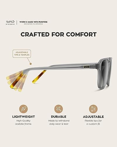 WearMe Pro Polarized Modern Aviator One-Bridge Square Mens Sunglasses
