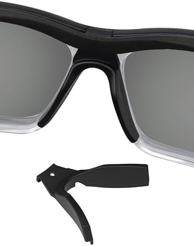 Well-aimed Replacement Nose Pads Compatible with OnGuard OG225S 57mm Eyewear Glasses Comfortable Soft Rubber Nose Piece Easy to Install - Black