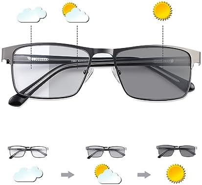 YIMI Photochromic Short Sighted Nearsighted Distance Glasses For Men Women Transition Blue Light Blocking Myopia Eyeglasses