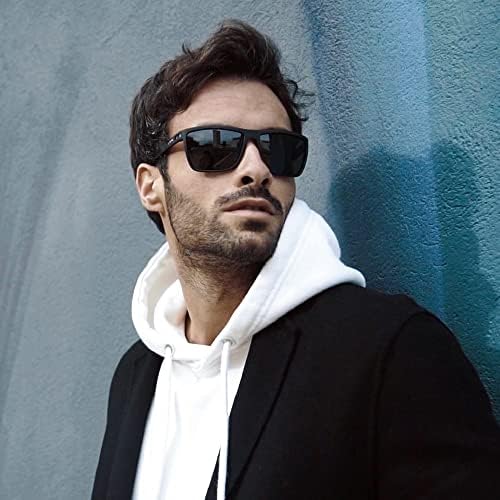 ZENOTTIC Polarized Sunglasses For Men Lightweight TR90 Frame UV400 Protection Square Sun Glasses