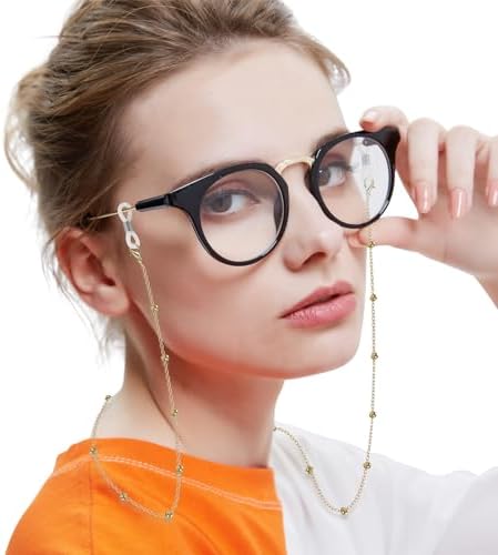 ZOORON Eyeglass Chains For Women Premium Beaded Eyeglass Necklace Chain Cord Eye Glasses String Holder
