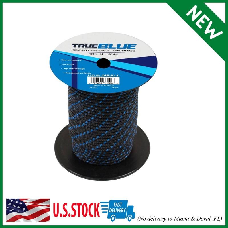 100' Starter Rope 1/8" Replacement Pull Cord Heavy-Duty for Chainsaw Lawn Mower