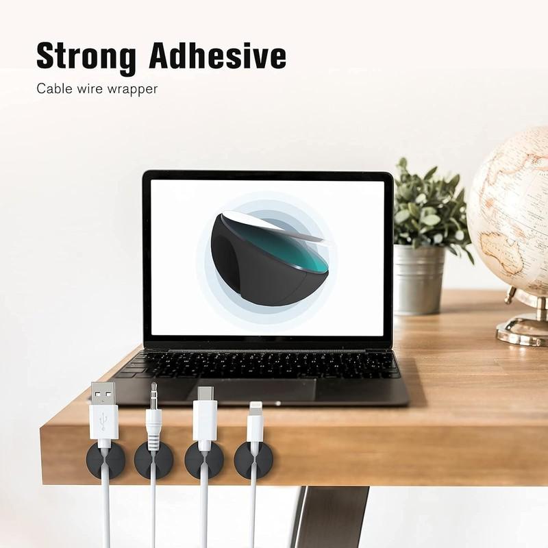12 Pack Cable Clips Cord Organizer Holder Adhesive Cable Management For Desk