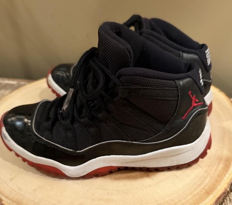 2019 Nike Air Jordan XI 11 Retro PS Black Red Bred 378039 061 Rare Sz 1.5