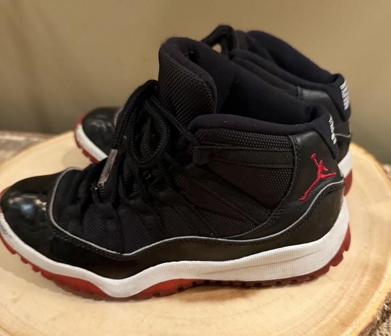 2019 Nike Air Jordan XI 11 Retro PS Black Red Bred 378039 061 Rare Sz 1.5