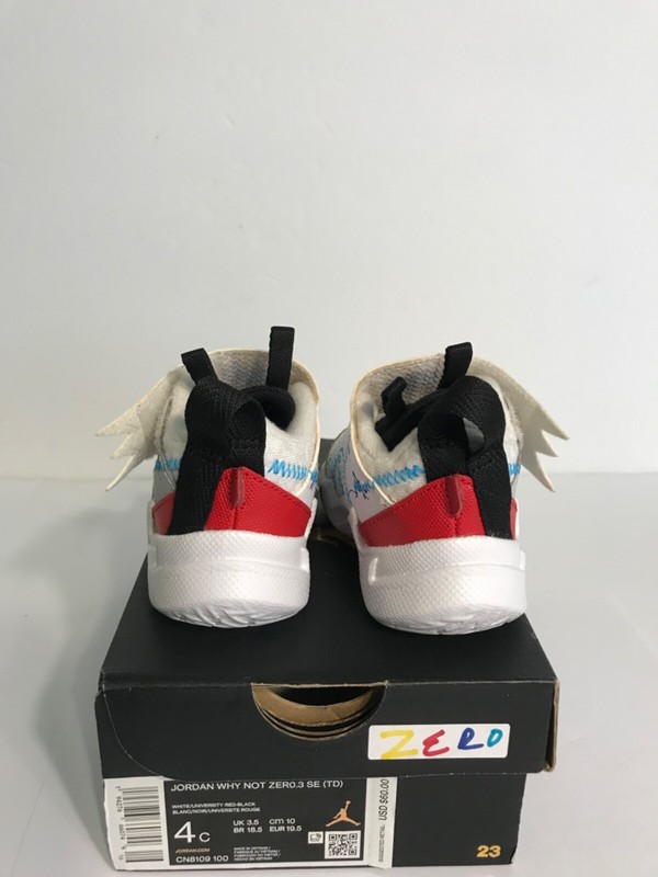 2020’ Nike Air Jordan Why Not Zero.3 SE (TD) “University Red” Infant Toddler 4C