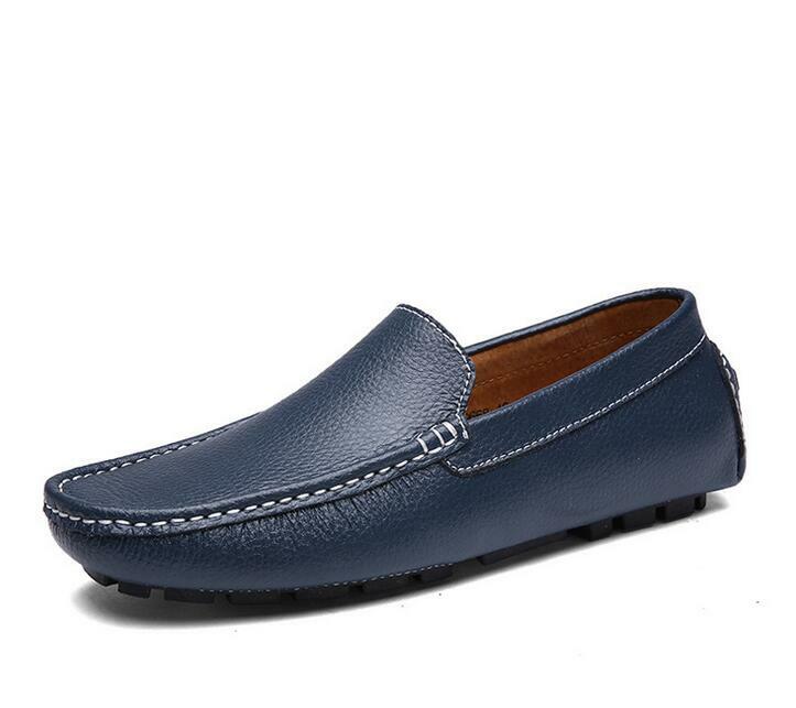 2024 Men's Soft Leather Shoes Moccasin Slip On Driving Casual Boat Loafers Flats