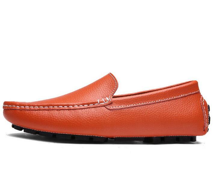 2024 Men's Soft Leather Shoes Moccasin Slip On Driving Casual Boat Loafers Flats