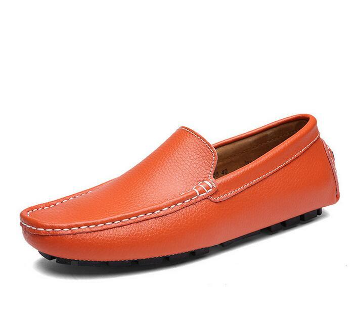 2024 Men's Soft Leather Shoes Moccasin Slip On Driving Casual Boat Loafers Flats