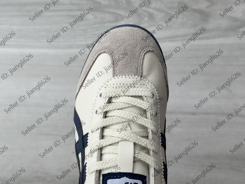 2025 Onitsuka Tiger Mexico 66 Classic Unisex Shoes Birch/Navy Blue Retro Sneaker