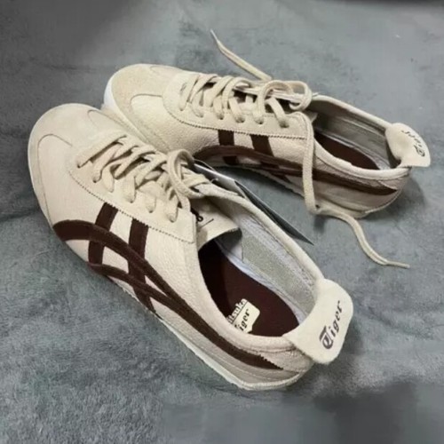 2025Onitsuka Tiger Mexico 66 Birch/Brown Unisex Excellent Traction Sneakers New
