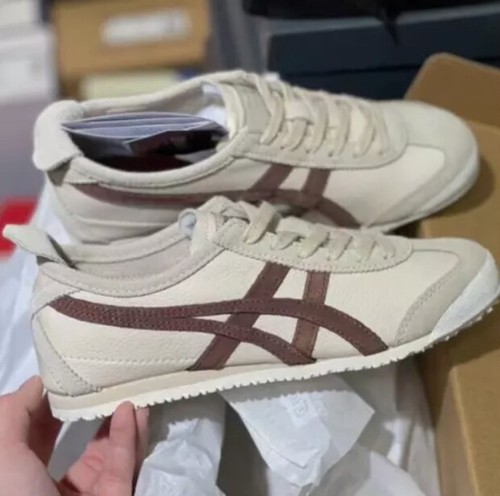 2025Onitsuka Tiger Mexico 66 Birch/Brown Unisex Excellent Traction Sneakers new