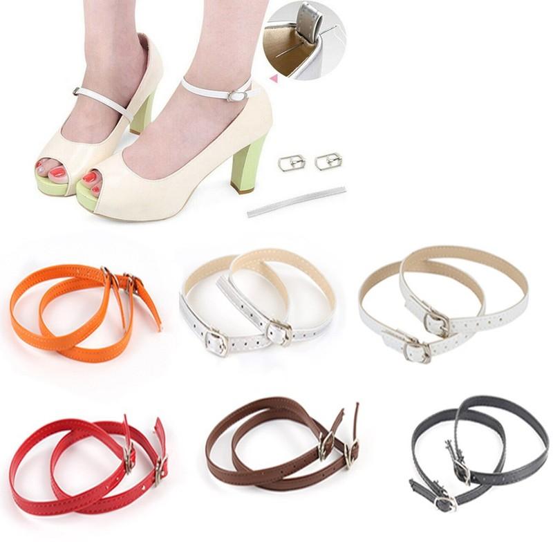 2Pcs Detachable Shoe Straps Heels Buckle Belt Removable Ankle Strap Pump Decors