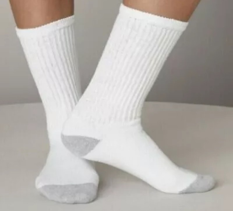 3 / 24 Pairs Men Solid Sports Athletic Work Plain Crew Cotton Socks Size 9-11