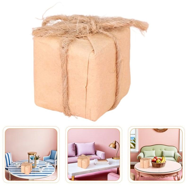 4 Pcs Doll House Mini Gift Box Dollhouse Accessories Decor