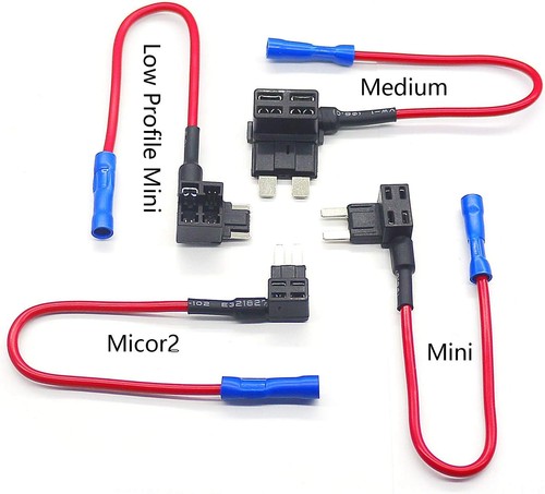 4 Types Add-a-Circuit Fuse Tap Adapter With Standard & Mini & Low Profile NO