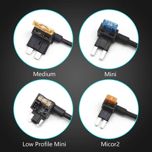 4 Types Add-a-Circuit Fuse Tap Adapter With Standard & Mini & Low Profile NO