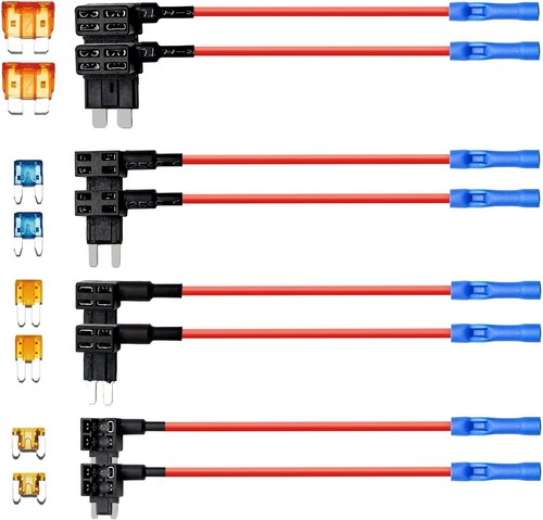 4 Types Add-a-Circuit Fuse Tap Adapter with Standard & Mini & Low Profile NO