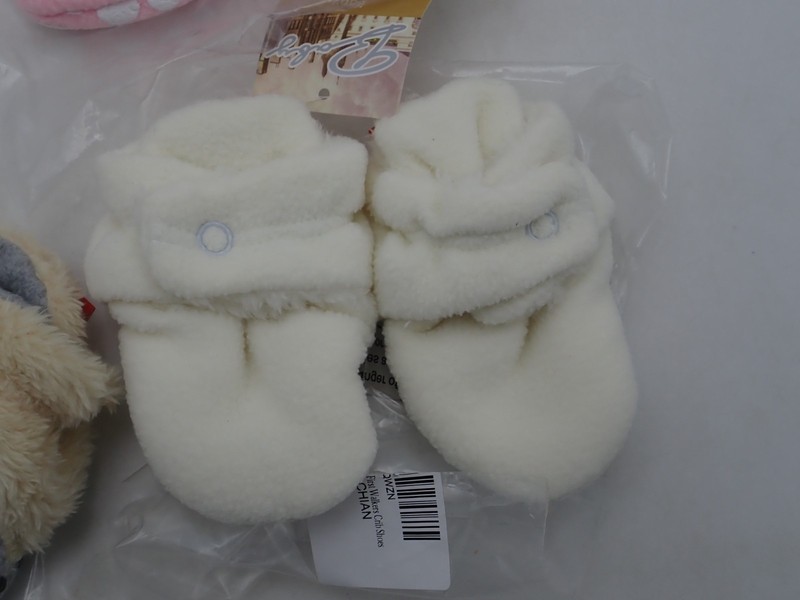 5 Pair Of Infant Babies Fleece Non Slip Booties 0-6 Months